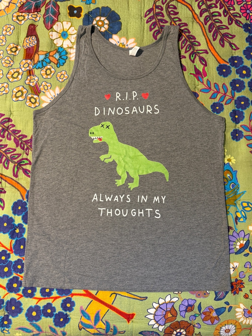 Bella Canvas Gray Tank with White Label